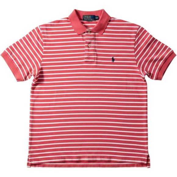 Polo Ralph Lauren Other - Polo Ralph Lauren Polo Shirt XL Pink White Stripe Pony Cotton Golf